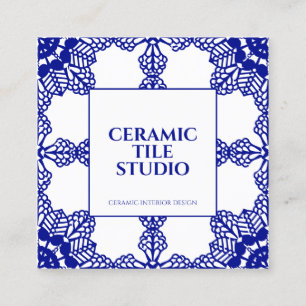 Seamless-Mosaik-Fliesenmuster Quadratische Visitenkarte