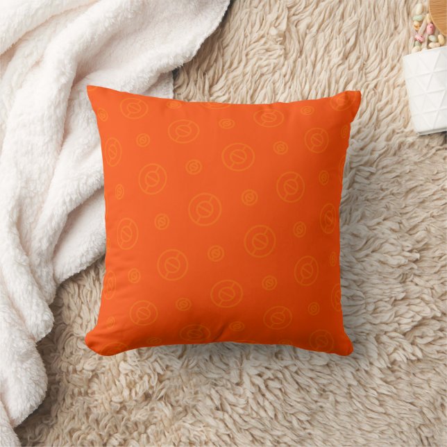 Seamless Orange Abstract Circle Pattern Kissen (Decke)