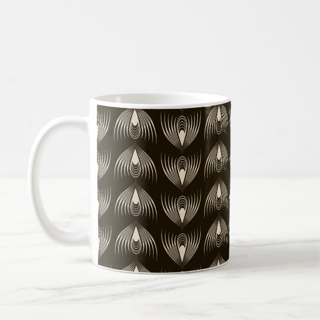 Seamless ornamental pattern. Repeating monochrome  Kaffeetasse (Links)