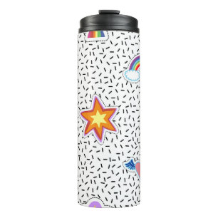 Seamless pattern background with patch cartoon sta thermosbecher