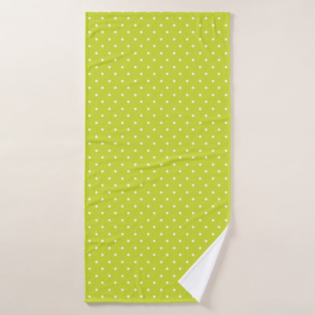 Seamless pattern  bright lime polka dot pattern badhandtuch set (Badehandtuch)