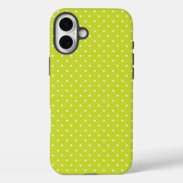 Seamless pattern  bright lime polka dot pattern iPhone 16 plus hülle