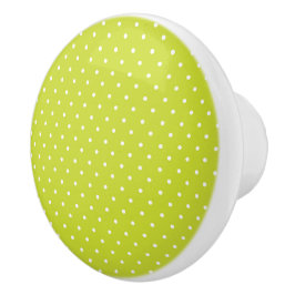 Seamless pattern  bright lime polka dot pattern keramikknauf
