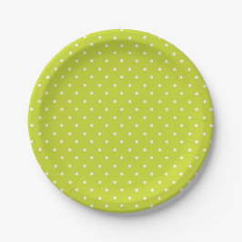 Seamless pattern  bright lime polka dot pattern pappteller