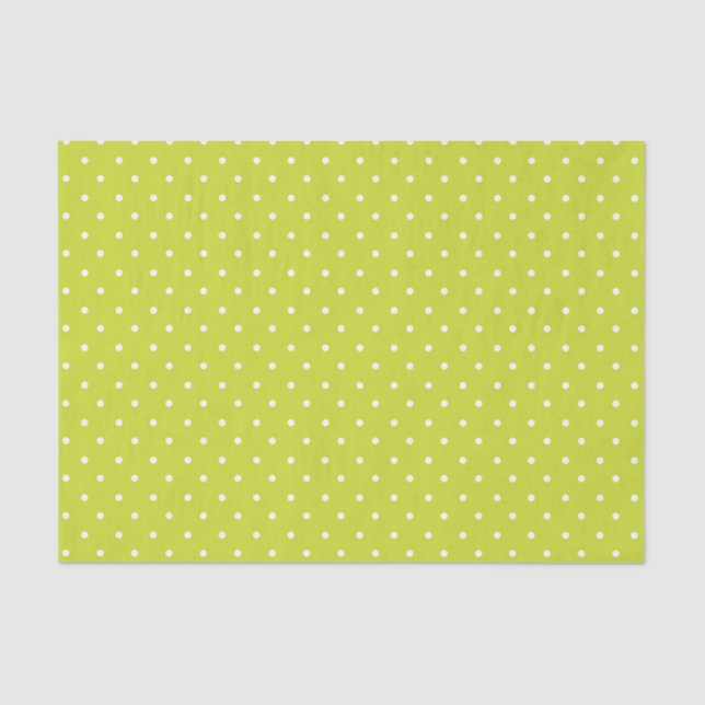 Seamless pattern  bright lime polka dot pattern seidenpapier (Vorderseite)
