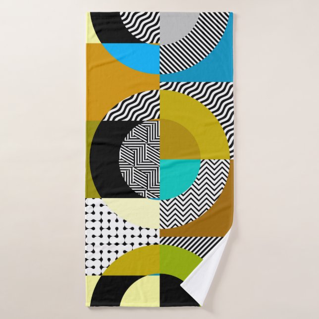 Seamless pattern. Circles pattern in geometric col Badehandtuch (Badehandtuch)
