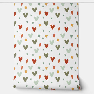 Seamless pattern colorful pastel hearts tapete