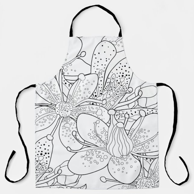 Seamless pattern coloring flower of the Saxifrage  Schürze (Vorderseite)