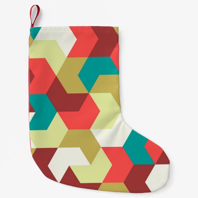 Seamless pattern. Endless background of geometric  Kleiner Weihnachtsstrumpf (Vorderseite)