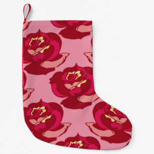 Seamless pattern gold burgundy roses vintage beaut kleiner weihnachtsstrumpf