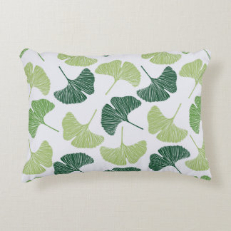 Seamless pattern Green ginkgo biloba  Dekokissen