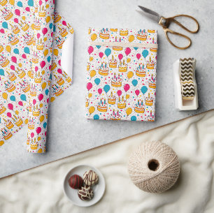 Seamless Pattern Happy Birthday Party Geschenkpapier