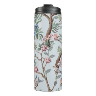 Seamless pattern in chinoiserie style with peonies thermosbecher
