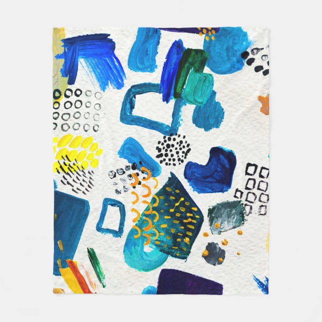 Seamless pattern made by hand drawn paint strokes. fleecedecke (Vorderseite)