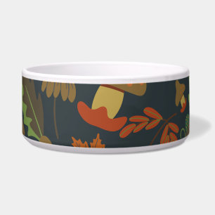 Seamless pattern Pumpkin & carrot dark background Napf