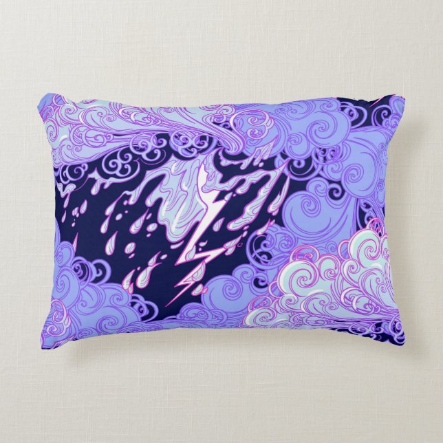 Seamless pattern. Retro style curly decorative clo Dekokissen (Vorderseite)