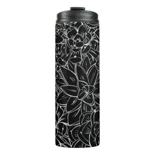 Seamless pattern succulent. Floral vintage design Thermosbecher