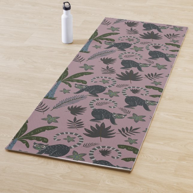 Seamless pattern Tropical animals monkey jumping Yogamatte (Beispiel)