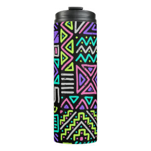 seamless pattern with abstract lines. geometric a thermosbecher