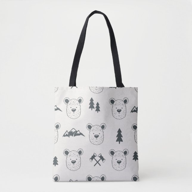 Seamless pattern with bear headspattern, bear, mou (Vorderseite)