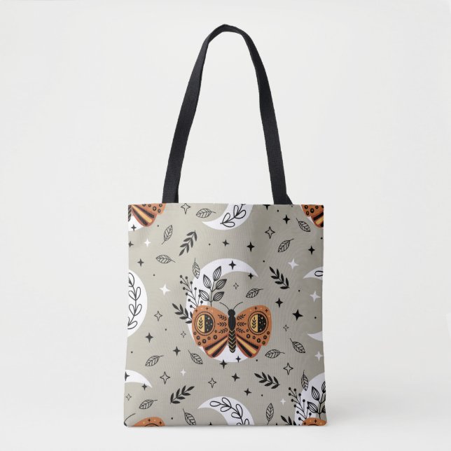 seamless pattern with bohemian butterfly on the mo (Vorderseite)