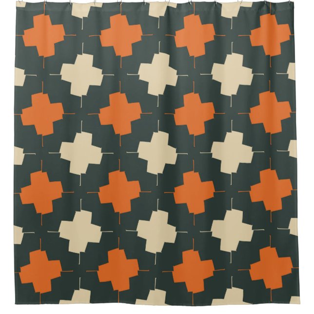 Seamless pattern with bright geometric elements on duschvorhang (Vorderseite)
