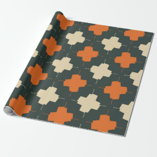 Seamless pattern with bright geometric elements on geschenkpapier
