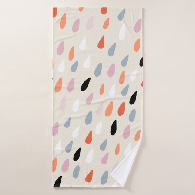 Seamless pattern with colorful hand drawdrops stai badehandtuch (Badehandtuch)