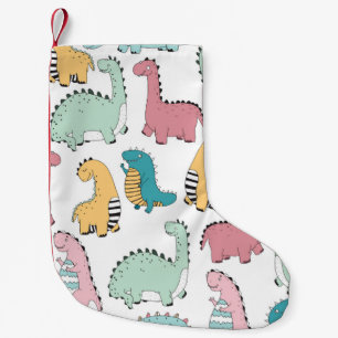 seamless pattern with cute colored, bright, pink, kleiner weihnachtsstrumpf