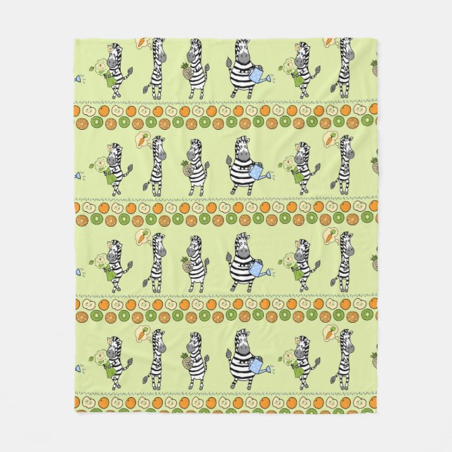 Seamless pattern with different zebras and differe fleecedecke (Vorderseite)