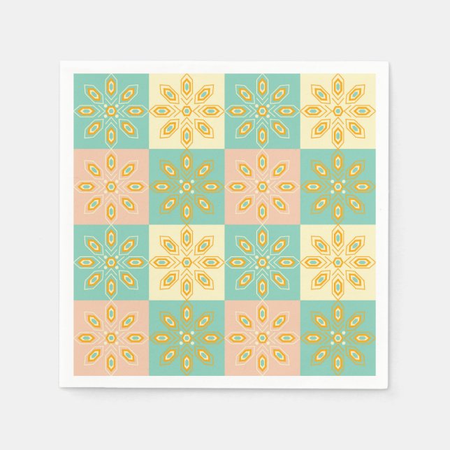 Seamless pattern with geometric floral motifs serviette (Vorderseite)