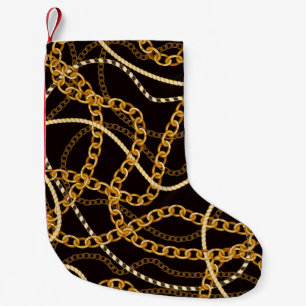 Seamless pattern with golden chains.  kleiner weihnachtsstrumpf