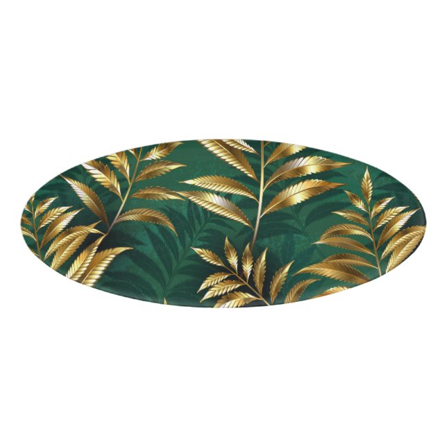 Seamless pattern with golden ferns namenschild (Vorderseite)