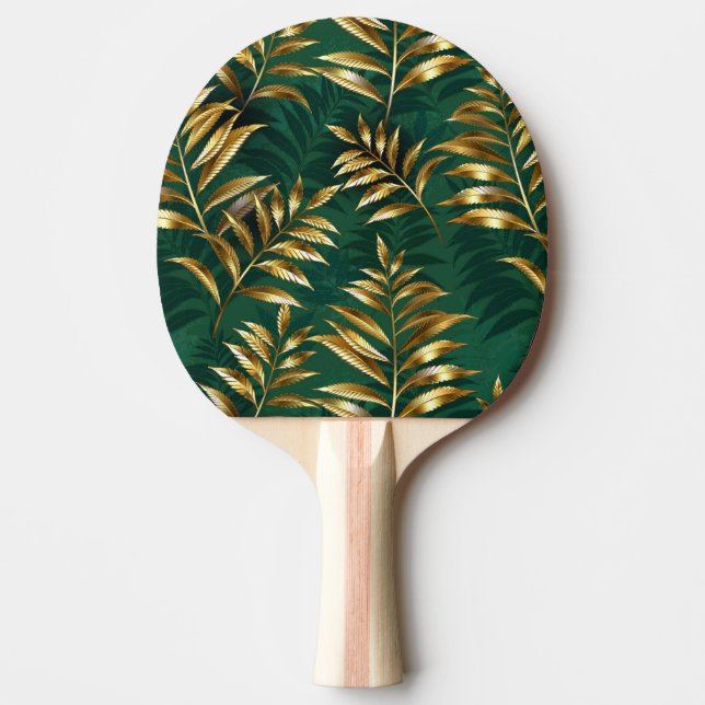 Seamless pattern with golden ferns tischtennis schläger (Vorderseite)