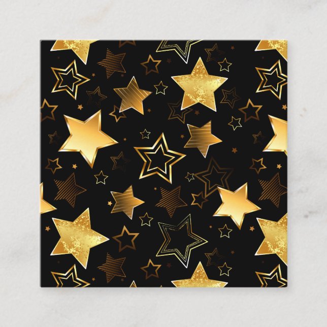 Seamless pattern with Golden Stars Empfehlungskarte (Vorderseite)