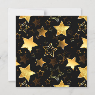 Seamless pattern with Golden Stars Magneteinladung