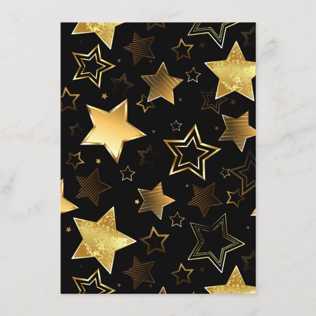 Seamless pattern with Golden Stars Menükarte (Vorderseite)