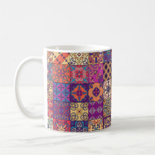 Seamless pattern with portuguese tiles in talavera kaffeetasse
