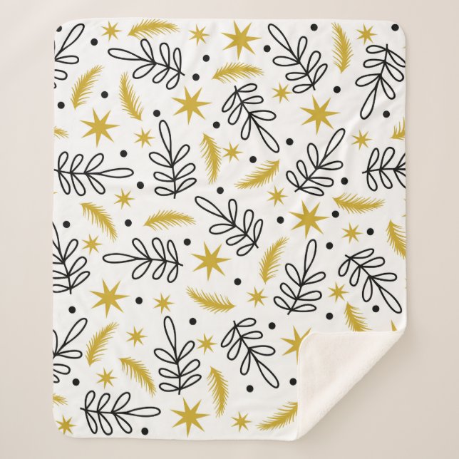 Seamless pattern with snowflakes and fir branches. sherpadecke (Vorderseite)