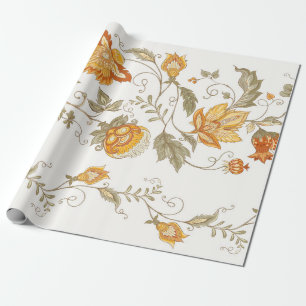 Seamless pattern with stylized ornamental flowers  geschenkpapier