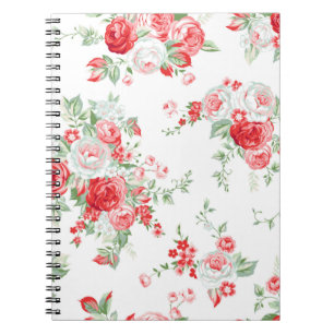 Seamless pattern with vintage roses, summer design notizblock