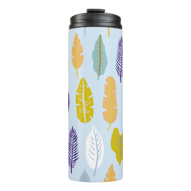 Seamless pattern with wild tropical rainforest pla thermosbecher (Vorderseite)