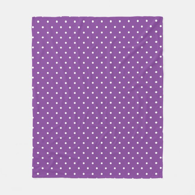 Seamless purple background polka dot pattern  fleecedecke (Vorderseite)