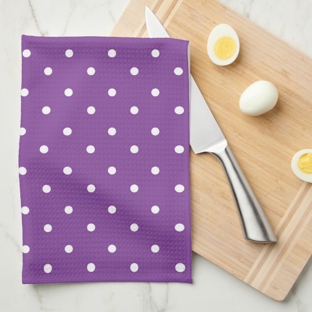 Seamless purple background polka dot pattern  geschirrtuch (Viertel Falte)