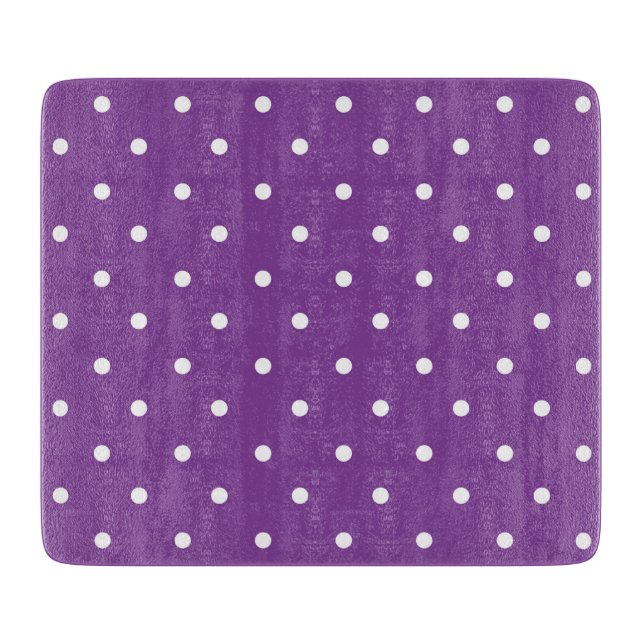 Seamless purple background polka dot pattern  schneidebrett (Vorderseite)
