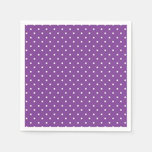 Seamless purple background polka dot pattern  serviette (Vorderseite)