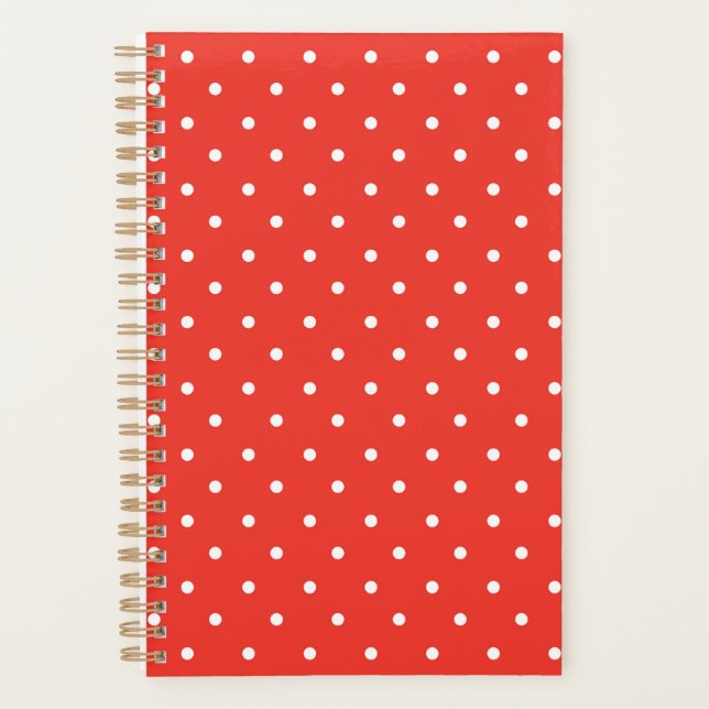 Seamless red background polka dot pattern planer (Vorderseite)