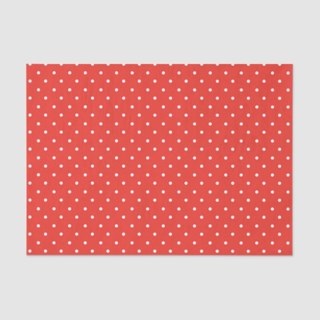 Seamless red background polka dot pattern seidenpapier (Vorderseite)
