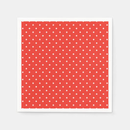 Seamless red background polka dot pattern serviette