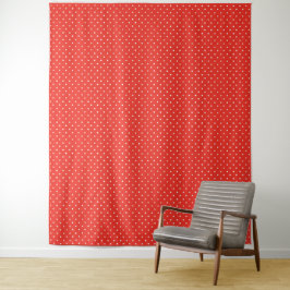 Seamless red background polka dot pattern wandteppich